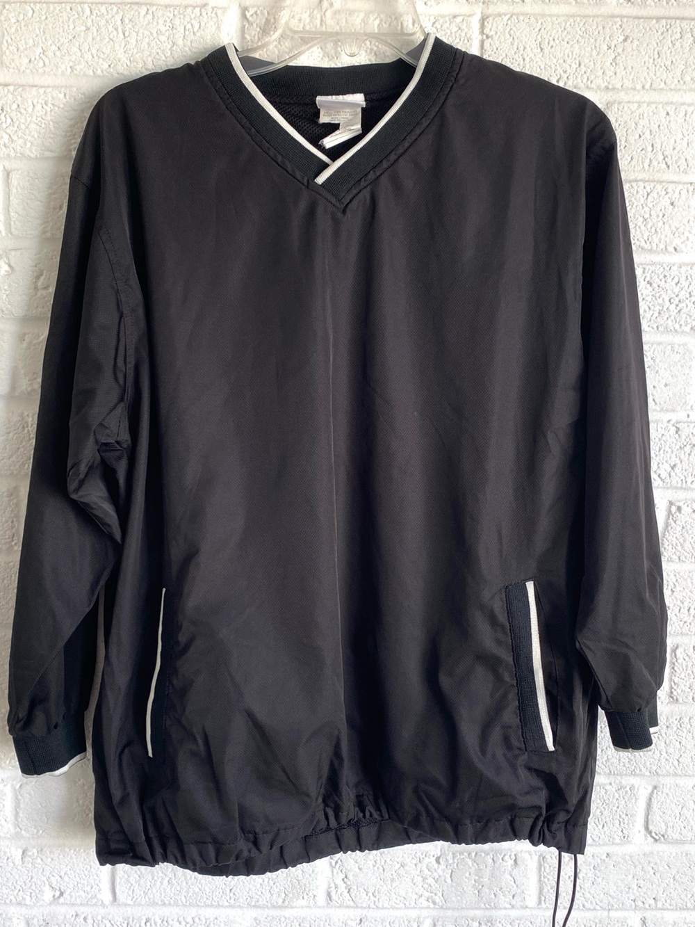 Rawlings Black V-Neck Pullover Large Windbreaker Gorpcore Technical Bloke-core